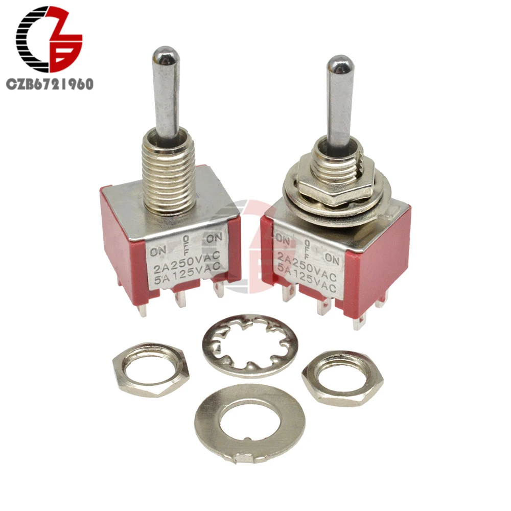 MTS-223 Self Resetting Stainless Steel Toggle Switch 13*11.6MM Red 6Pin On-Off-On Switch Silver Contactor 125V 5A 250V 2A
MTS-223 Self Resetting Stainless Steel Toggle Switch 13*11.6MM Red 6Pin On-Off-On Switch Silver Contactor 125V 5A 250V 2A