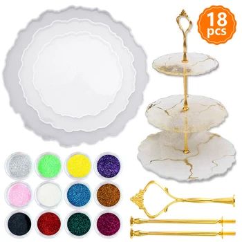 Fruits Tray Silicone Resin Molds Cup Pads Casting Molds for DIY Crafts Making Three-layer tray mould+12PCS bright powder
Fruits Tray Silicone Resin Molds Cup Pads Casting Molds for DIY Crafts Making Three-layer tray mould+12PCS bright powder