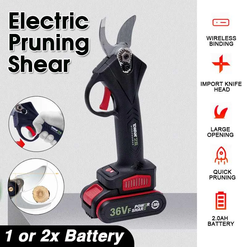 36VF Cordless Pruner Lithium-ion Pruning Shear Efficient Fruit Tree Bonsai Pruning Electric Tree Branches Cutter Landscaping
36VF Cordless Pruner Lithium-ion Pruning Shear Efficient Fruit Tree Bonsai Pruning Electric Tree Branches Cutter Landscaping