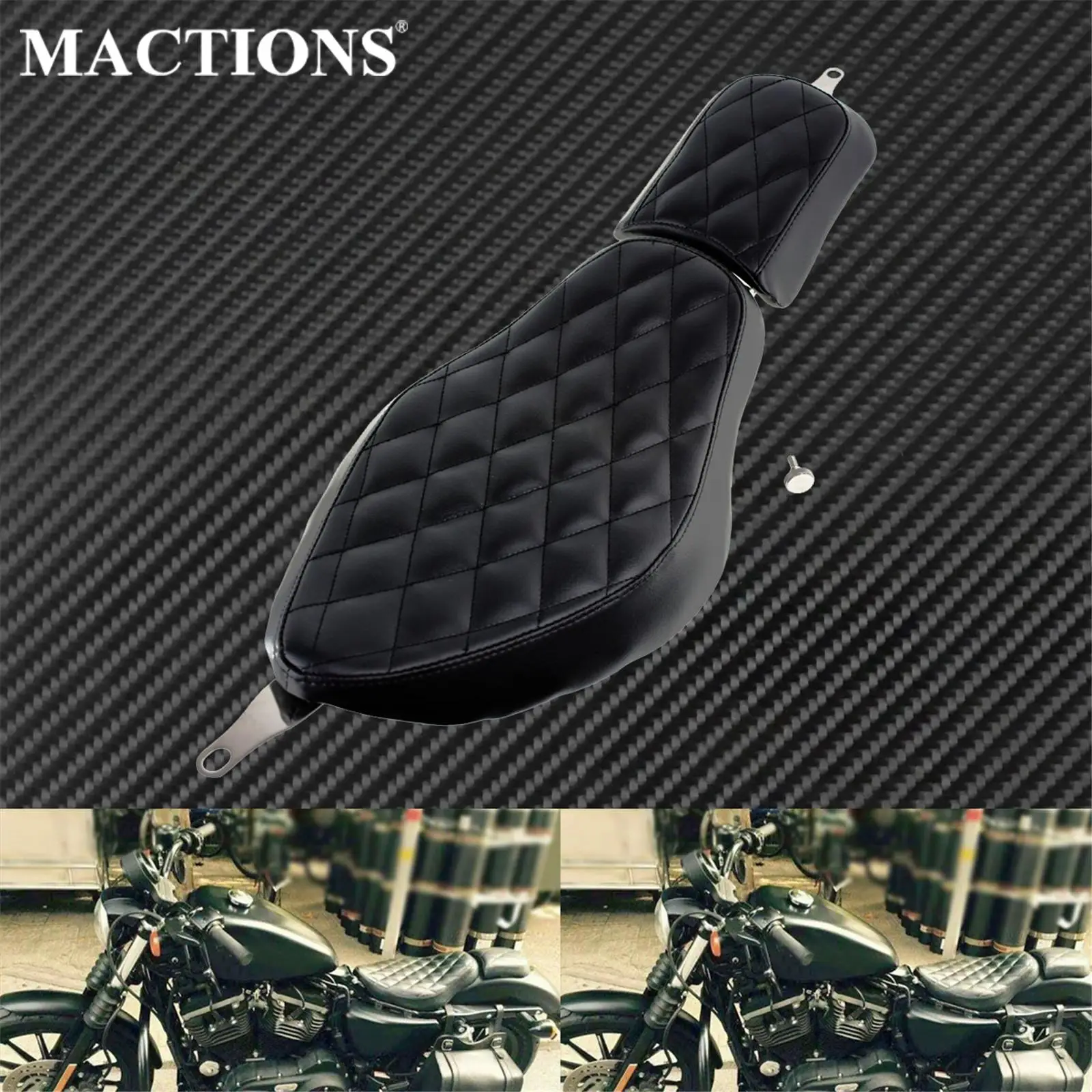 Motorcycle Black Leather Diamond Front Rear Driver Passenger Seat For Harley Sportster XL 883 1200 2004-2018 SuperLow Roadster
Motorcycle Black Leather Diamond Front Rear Driver Passenger Seat For Harley Sportster XL 883 1200 2004-2018 SuperLow Roadster
