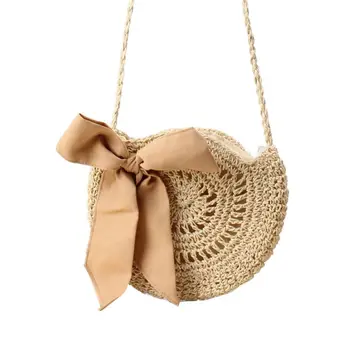Women Fashion Bowknot Straw Handbags Summer Casual Beach Tote Woven Round Shoulder Bag Makeup Pouch 
Women Fashion Bowknot Straw Handbags Summer Casual Beach Tote Woven Round Shoulder Bag Makeup Pouch
