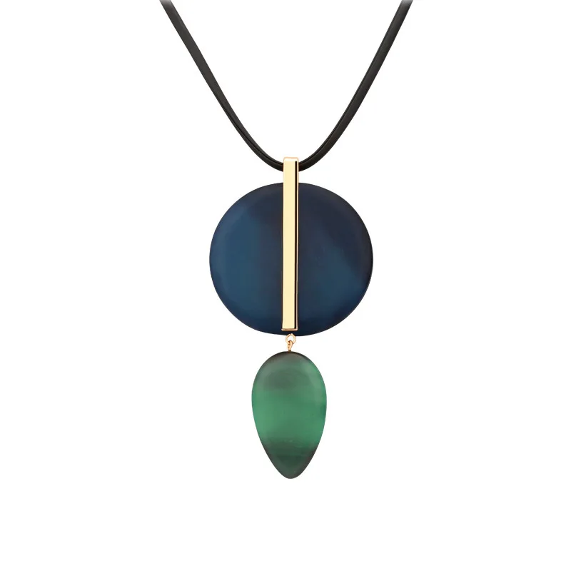Pjx Bohemia Acylic Water Drop Pendant Necklace for Women Geometric PU Rope Chain Necklaces Sweater Chain
Pjx Bohemia Acylic Water Drop Pendant Necklace for Women Geometric PU Rope Chain Necklaces Sweater Chain