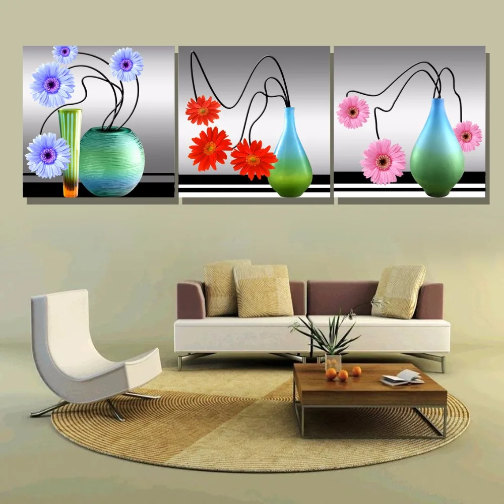 DUTEY NEW 3D Diamond Painting Cross Stitch Red Floral Vase Crystal Needlework Embroidery Flower Full Decorative | Дом и сад