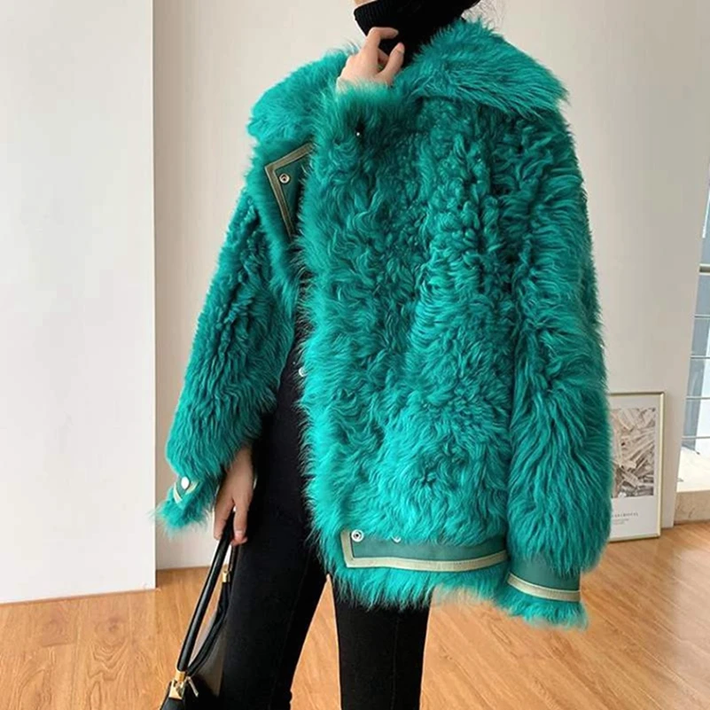Fashion Lalambswool Coat Women's Faux Fur Coat Medium-Length Female Fur Short Coat Autumn and Winter Women Woolen Coat
Fashion Lalambswool Coat Women's Faux Fur Coat Medium-Length Female Fur Short Coat Autumn and Winter Women Woolen Coat