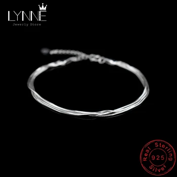 Hot Fashion Three Layer Thread Snake Chain Bracelet 925 Sterling Silver Simple Design Multilayer Line Bracelets Women Jewelry
Hot Fashion Three Layer Thread Snake Chain Bracelet 925 Sterling Silver Simple Design Multilayer Line Bracelets Women Jewelry