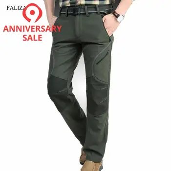 FALIZA Mens Winter Softshell Inner Fleece sweatpants Thickening Fleece Trousers Male Army Military Style Waterproof Pants CK-E
FALIZA Mens Winter Softshell Inner Fleece sweatpants Thickening Fleece Trousers Male Army Military Style Waterproof Pants CK-E