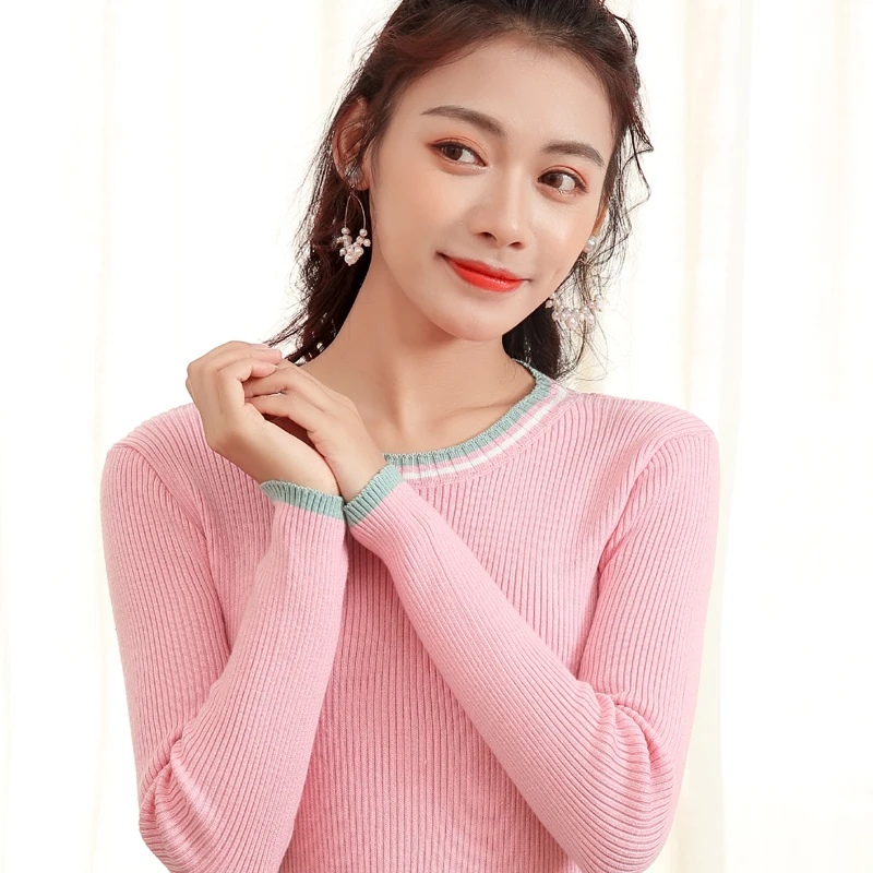 LHZSYY 2019 Autumn Winter New Women's O-Neck Cashmere blend Knit Sweater Fashion Tight Pullover Short Slim Warm Wool Base shirt
LHZSYY 2019 Autumn Winter New Women's O-Neck Cashmere blend Knit Sweater Fashion Tight Pullover Short Slim Warm Wool Base shirt