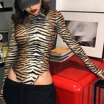 Leopard Print Bodysuit For Women 2020 Spring Clothing Sexy Bodycon Body Suit Turtleneck Long Sleeve Rompers Turtleneck Playsuit
Leopard Print Bodysuit For Women 2020 Spring Clothing Sexy Bodycon Body Suit Turtleneck Long Sleeve Rompers Turtleneck Playsuit