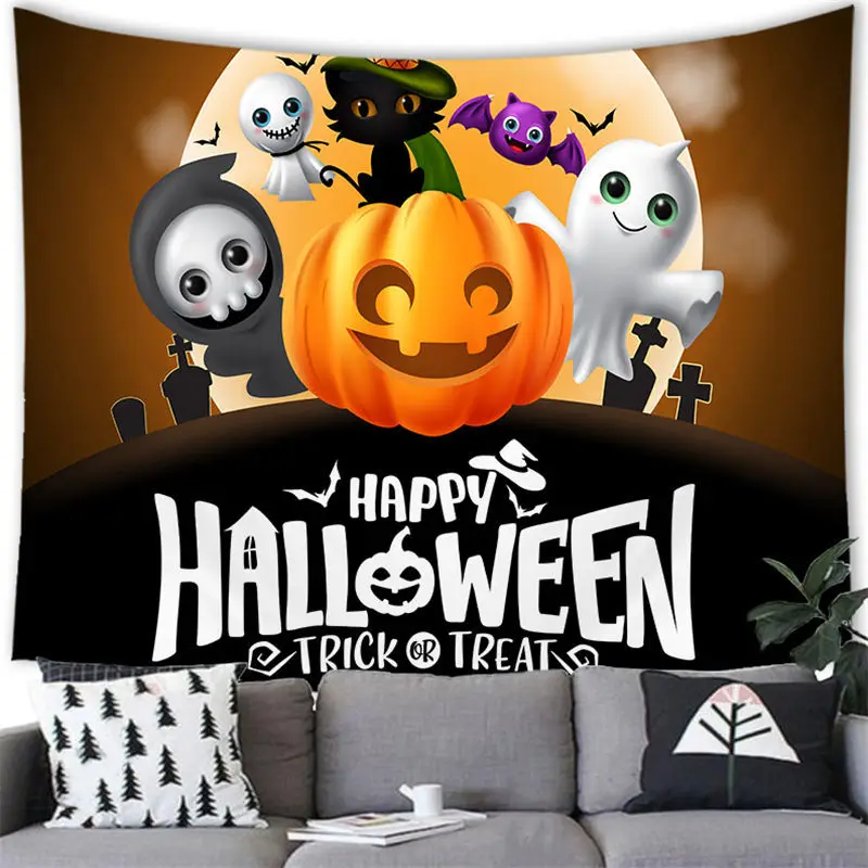Halloween Decoration Happy Pumpkin Printed Wall Tapestry 200*150cm Home Living Room Halloween Makeup Party Decor Tapestry T0011 
Halloween Decoration Happy Pumpkin Printed Wall Tapestry 200*150cm Home Living Room Halloween Makeup Party Decor Tapestry T0011