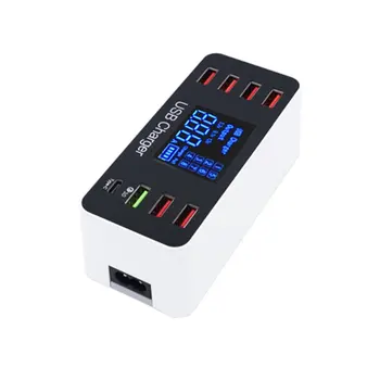 8 Port USB Type C Charger Smart LED Display Quick Charge 3.0 USB Fast Charging Adapter 40W with Smart IC Travel Charger
8 Port USB Type C Charger Smart LED Display Quick Charge 3.0 USB Fast Charging Adapter 40W with Smart IC Travel Charger