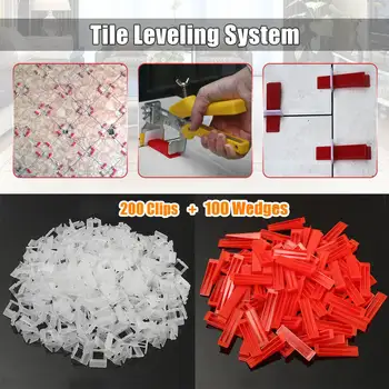 Plastic Ceramic Tile 300pcs Leveling System 200 Clips+100 Wedges Tiling Floor Wall Carrelage Tools Clips Spacers Locator Leveler
Plastic Ceramic Tile 300pcs Leveling System 200 Clips+100 Wedges Tiling Floor Wall Carrelage Tools Clips Spacers Locator Leveler