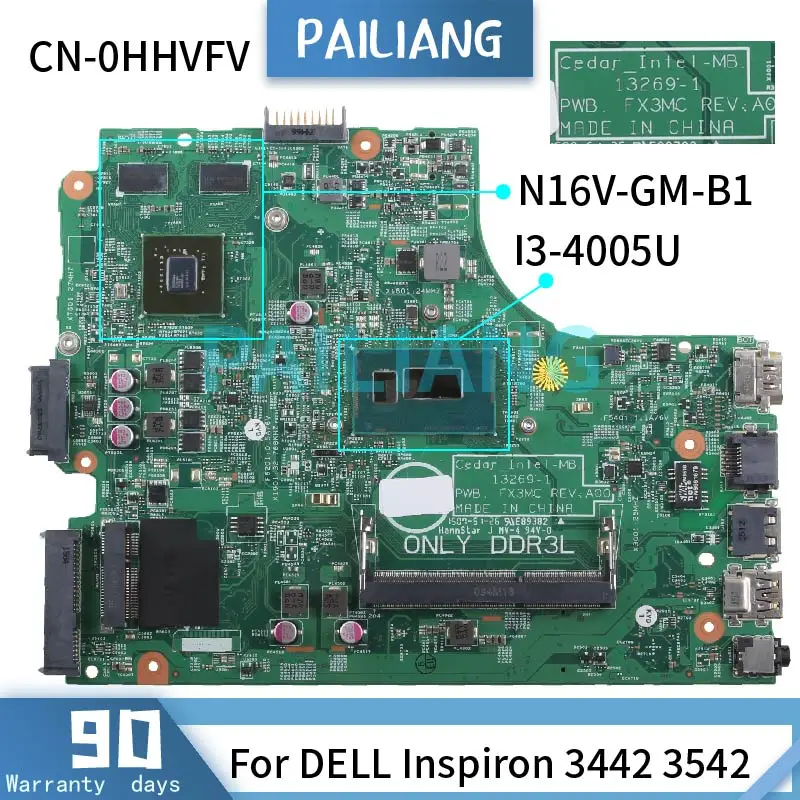 Материнская плата для ноутбука PAILIANG для DELL Inspiron 3442, 3542, стандартная материнская плата 13269-1 Φ SR1EK, проверенная деталь DDR3
Материнская плата для ноутбука PAILIANG для DELL Inspiron 3442, 3542, стандартная материнская плата 13269-1 Φ SR1EK, проверенная деталь DDR3