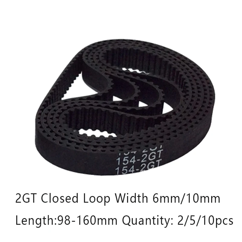 

3D printer belt GT2 closed loop rubber 2GT timing 98/102/110/112/120/124/140/150/158/160mm length width 6/10mm 2GT Timing Belts