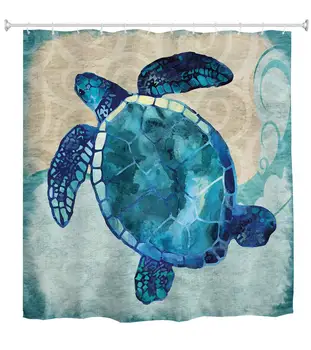 Marine Life Shower Curtain Decor,Blue Sea Turtle Watercolor Ocean Animal Seabed World Fabric Bathroom Curtains,Waterproof
Marine Life Shower Curtain Decor,Blue Sea Turtle Watercolor Ocean Animal Seabed World Fabric Bathroom Curtains,Waterproof
