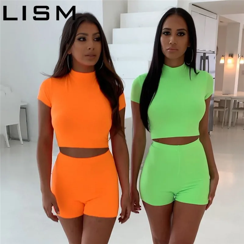 2pcs Women Yoga Set Sportswear Women Crop Tops Half short sleeve Fluorescent Green Orange Bodycon Summer Set Outfits Suit
2pcs Women Yoga Set Sportswear Women Crop Tops Half short sleeve Fluorescent Green Orange Bodycon Summer Set Outfits Suit