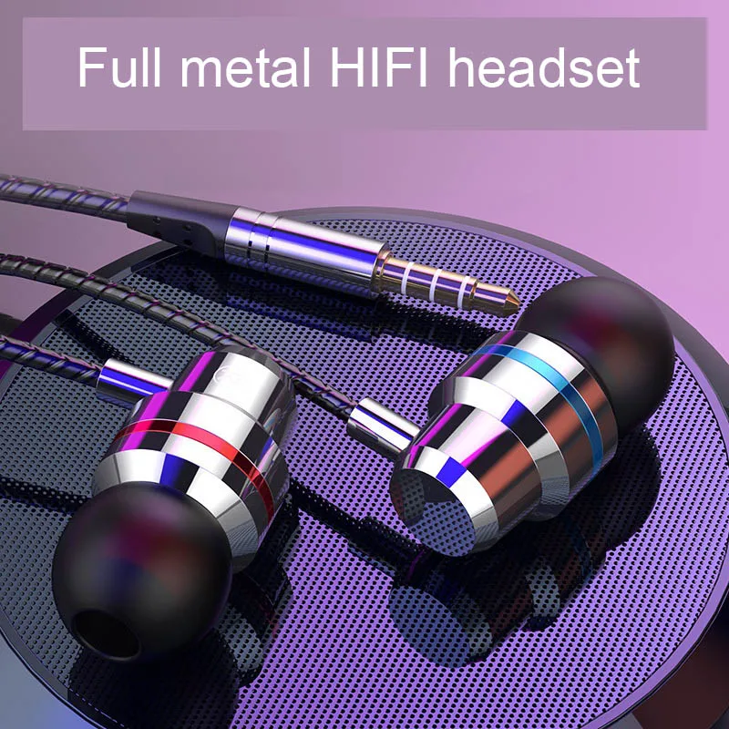 Metal In-ear Sports Music Listening Headset with Heavy Bass Line Control, with Microphone, Suitable for Android Wired Phones
Metal In-ear Sports Music Listening Headset with Heavy Bass Line Control, with Microphone, Suitable for Android Wired Phones