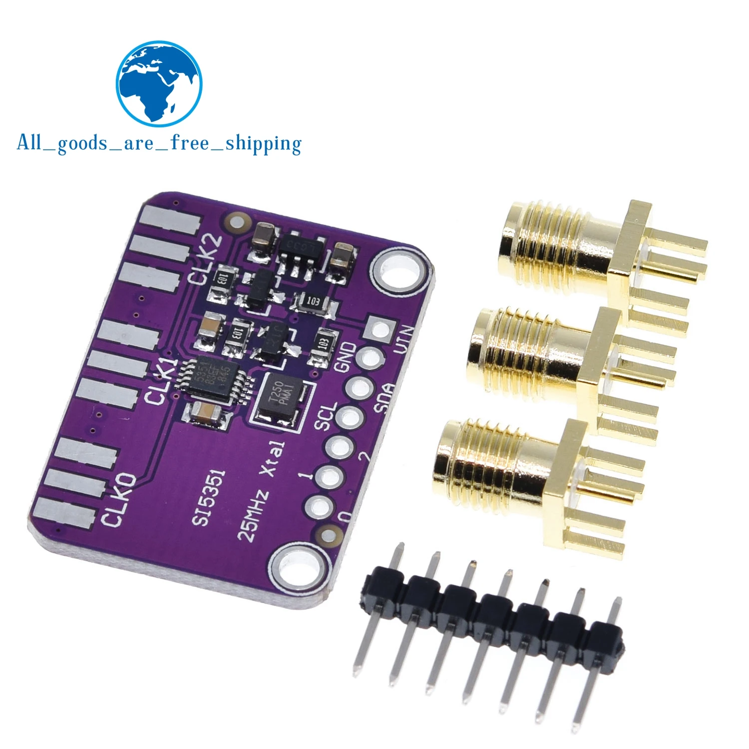 DC 3V-5V CJMCU-5351 Si5351A Si5351 I2C Clock Generator Breakout Board Module Signal Generator Clock 8KHz-160MHz For Arduino
DC 3V-5V CJMCU-5351 Si5351A Si5351 I2C Clock Generator Breakout Board Module Signal Generator Clock 8KHz-160MHz For Arduino