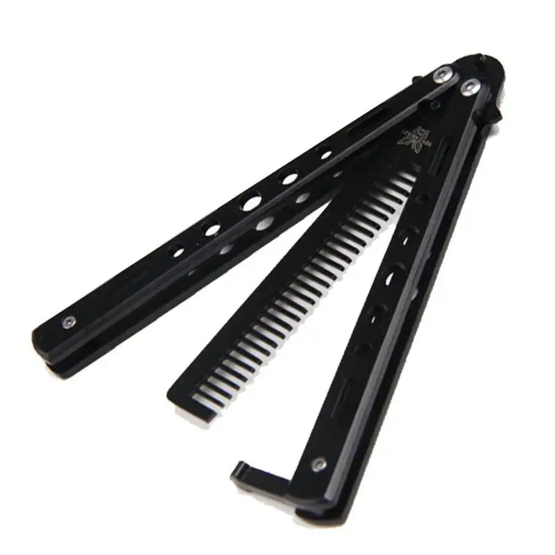 Stainless Steel Silver Black Practice Butterfly Comb Trainer Training Folding Knife Dull Tool Outdoor Camping Knife Comb
Stainless Steel Silver Black Practice Butterfly Comb Trainer Training Folding Knife Dull Tool Outdoor Camping Knife Comb