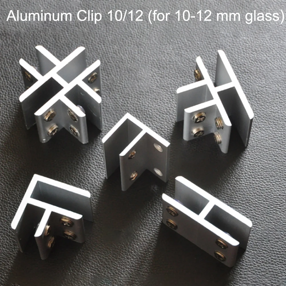4 Pieces 8-10mm 10-12mm Aluminum Alloy L/T/X/H-Shaped Glass Acrylic Clip 90 Right Angle Connection 180 Connector Fixture
4 Pieces 8-10mm 10-12mm Aluminum Alloy L/T/X/H-Shaped Glass Acrylic Clip 90 Right Angle Connection 180 Connector Fixture
