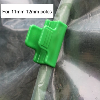 

24Pcs Plastic Pipe Clamps Greenhouse Shed Film Row Cover Shading Netting Tunnel Hoop Clips for Outer Diameter 11mm Plant Stakes