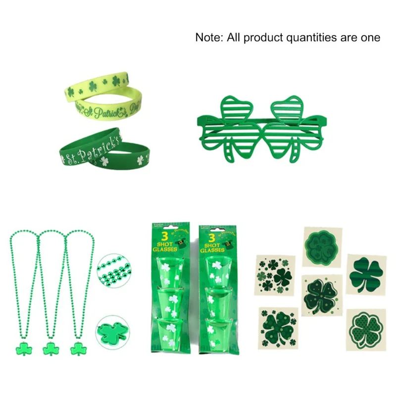 St Patricks Day Decoration Irish Party Shamrock Clovers Balloons Necklace Glasses Headband Party Dress Up Supplies
St Patricks Day Decoration Irish Party Shamrock Clovers Balloons Necklace Glasses Headband Party Dress Up Supplies