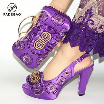 Hot Sale Italian New Design Lady Matching Shoe and Bag African Women Shoes and Bags Set for Party with Shinning Crystal
Hot Sale Italian New Design Lady Matching Shoe and Bag African Women Shoes and Bags Set for Party with Shinning Crystal