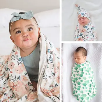 2 Pcs Newborn Infant Baby Blanket + Hat Set Soft Breathable Cotton Muslin Swaddle Wrap Floral Bath Towel Sleeping Bag 
2 Pcs Newborn Infant Baby Blanket + Hat Set Soft Breathable Cotton Muslin Swaddle Wrap Floral Bath Towel Sleeping Bag