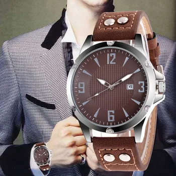 WJ-8907 New Men Watches Luxury Leather Strap Quartz Military Sport Wristwatch For Man Luxury Casual Watch With Date reloj hombre
WJ-8907 New Men Watches Luxury Leather Strap Quartz Military Sport Wristwatch For Man Luxury Casual Watch With Date reloj hombre