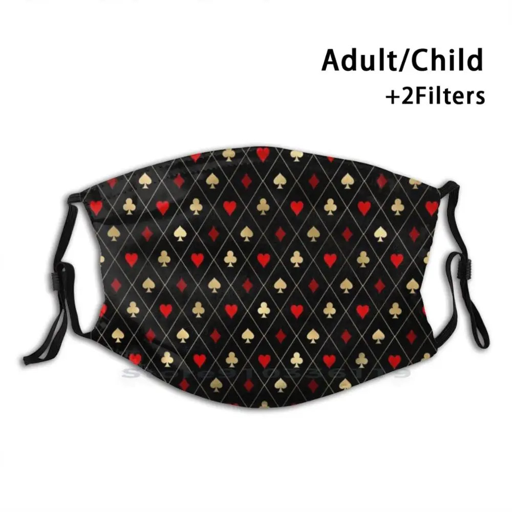 Four Suits Playing Cards On Black Love Heart Reusable Mouth Face Mask With Filters Kids White Gold Golden Diamond Pattern Shiny
Four Suits Playing Cards On Black Love Heart Reusable Mouth Face Mask With Filters Kids White Gold Golden Diamond Pattern Shiny