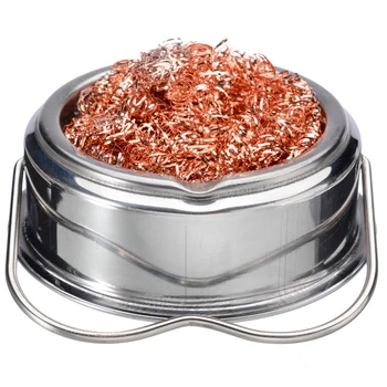New Copper Wire Soldering Iron Head Cleaner Heat Iron Nozzle Tips Tin Removal Net Mesh Cleaning Seat Welding Soldering Tool
New Copper Wire Soldering Iron Head Cleaner Heat Iron Nozzle Tips Tin Removal Net Mesh Cleaning Seat Welding Soldering Tool