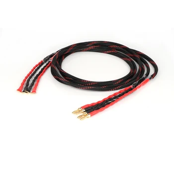 

Pair hifi audio speaker cable professional hi-end speaker wire 4N oxygen-free copper loudspeaker cable