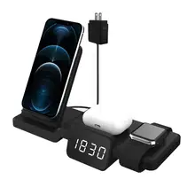 Wireless Charging Dock Multifunctional Fast Charging Time Display 5 in 1 Efficient Standing Charging Stand for Earphone
Wireless Charging Dock Multifunctional Fast Charging Time Display 5 in 1 Efficient Standing Charging Stand for Earphone