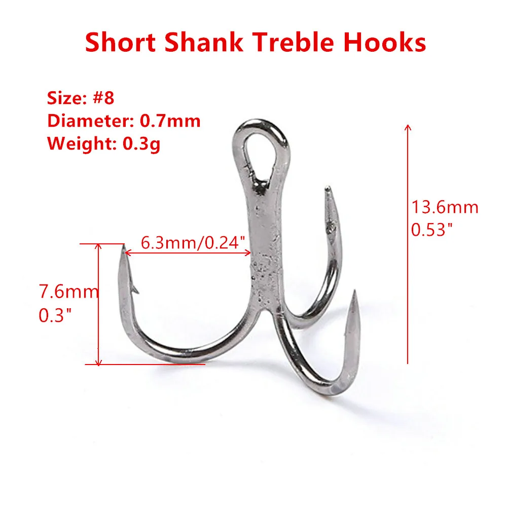 1 box MIZUGIWA Treble Fishing Hooks Short Shank Treble Hooks #2 - #12 Carbon Steel Barbed Fishhooks Triple Hooks Sea Tackle
1 box MIZUGIWA Treble Fishing Hooks Short Shank Treble Hooks #2 - #12 Carbon Steel Barbed Fishhooks Triple Hooks Sea Tackle