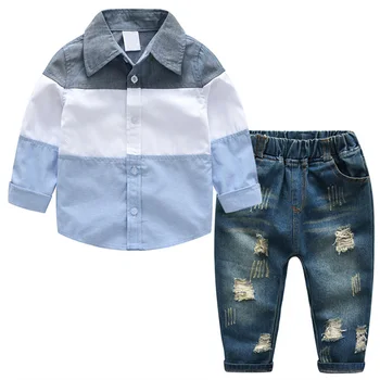 2020 Spring Autumn New Children's Clothes Set Kids Long Sleeve Shirt Hole Denim Trousers 2PCS Boy Toddler Clothes
2020 Spring Autumn New Children's Clothes Set Kids Long Sleeve Shirt Hole Denim Trousers 2PCS Boy Toddler Clothes