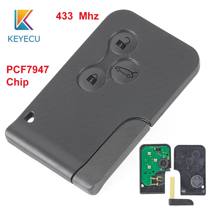 KEYECU 433MHz PCF7947 Chip 3 Button Replacement Smart Remote Car Key Fob for Renault Megane Scenic
KEYECU 433MHz PCF7947 Chip 3 Button Replacement Smart Remote Car Key Fob for Renault Megane Scenic