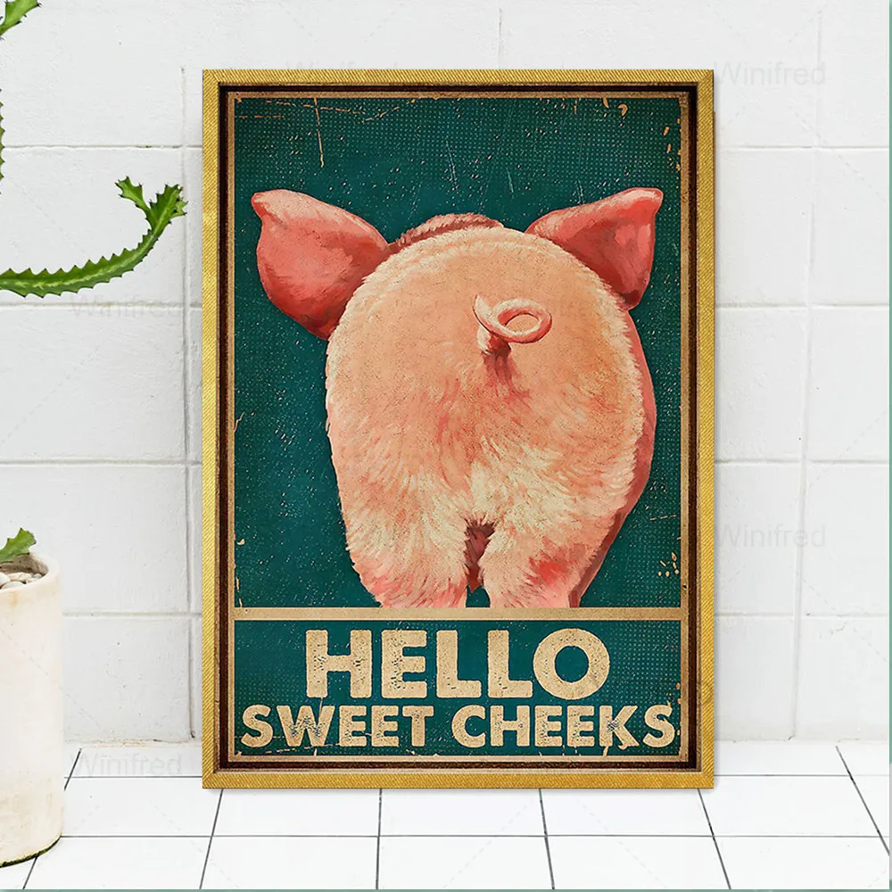 Funny Bathroom Wall Art Posters Print Cartoon Pig Canvas Painting Hello Sweet Cheeks Quote Nordic Pictures Kid Room Toilet Decor
Funny Bathroom Wall Art Posters Print Cartoon Pig Canvas Painting Hello Sweet Cheeks Quote Nordic Pictures Kid Room Toilet Decor