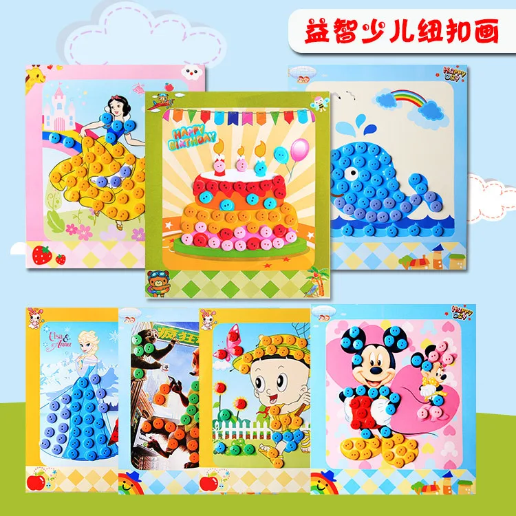 12PCS DIY Button to Craft Painting Educational Creative kids Sticky Art Educational Handmade Toys For Over 3 Years Kid Children
12PCS DIY Button to Craft Painting Educational Creative kids Sticky Art Educational Handmade Toys For Over 3 Years Kid Children
