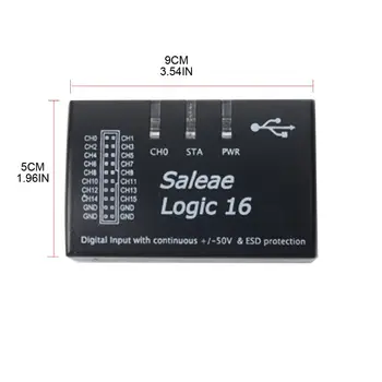 USB Logic Analyzer 100MHz 16 Channel for ARM FPGA Greater Maximum Sampling Rate H55A
USB Logic Analyzer 100MHz 16 Channel for ARM FPGA Greater Maximum Sampling Rate H55A