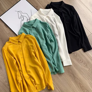 Women Shirt 2020 Early Spring Practical Women Tops Loose Heavy Silk Shirt
Women Shirt 2020 Early Spring Practical Women Tops Loose Heavy Silk Shirt