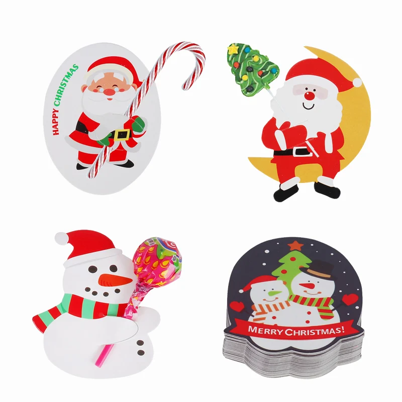 50pcs Christmas Lollipop Decoration Cards Natal Santa claus Snowman Candy Holder Tag Navidad Kerst New Year Xmas Party Supplies
50pcs Christmas Lollipop Decoration Cards Natal Santa claus Snowman Candy Holder Tag Navidad Kerst New Year Xmas Party Supplies