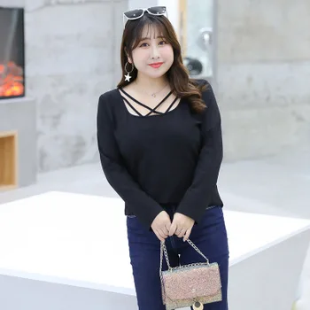 2020 NEW Large size autumn new basic section cross collar T-shirt 200 kg thin bottoming shirt
2020 NEW Large size autumn new basic section cross collar T-shirt 200 kg thin bottoming shirt