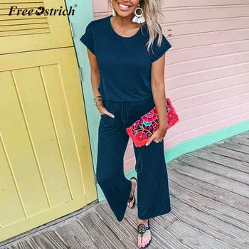 Free Ostrich Women Jumpsuit 2020 Summer O Neck Short Sleeve Solid Elegant Lace Up Rompers Solid Ladies Overalls N30
Free Ostrich Women Jumpsuit 2020 Summer O Neck Short Sleeve Solid Elegant Lace Up Rompers Solid Ladies Overalls N30