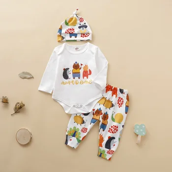 0-18M Autumn Baby Boy Girl Long Sleeve Letters Romper Tops Floral Print Trousers Hat Outfits Clothes
0-18M Autumn Baby Boy Girl Long Sleeve Letters Romper Tops Floral Print Trousers Hat Outfits Clothes