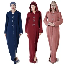 Kaftan Abaya Dubai Turquía musulmán vestido hijab abayas de mujer caftán saudí ropa islámica turca Robe Djellaba mujer musulmán(China)