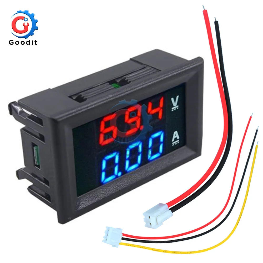 Mini Digital Voltmeter Ammeter DC 100V 10A Panel Amp Volt Voltage Current Meter Tester 0.56" Blue Red Dual LED Display
Mini Digital Voltmeter Ammeter DC 100V 10A Panel Amp Volt Voltage Current Meter Tester 0.56" Blue Red Dual LED Display
