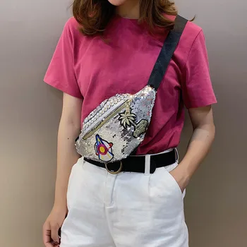 2019 Chest Bag Woman New Gradient Color Sequins Package Fashion Shoulder Bag Fanny Pack Money Phone Belt Bag Nerki damskie
2019 Chest Bag Woman New Gradient Color Sequins Package Fashion Shoulder Bag Fanny Pack Money Phone Belt Bag Nerki damskie