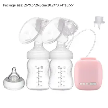 Electric Double Breast Pump Set with 2 Milk Bottles Baby Breastfeeding Assistant 95AE
Electric Double Breast Pump Set with 2 Milk Bottles Baby Breastfeeding Assistant 95AE