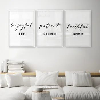 Be Joyful In Hope Patient In Affliction Faithful In Prayer Christian Wall Art Bible Verses Quotes Posters And Prints Canvas Art
Be Joyful In Hope Patient In Affliction Faithful In Prayer Christian Wall Art Bible Verses Quotes Posters And Prints Canvas Art