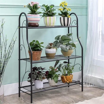 Iron Storage Rack Holder 3 Tiers Shoes Rack Storage Organizer Assembled Free Standing Flower Pots Stand Shelf Home Decoration 
Iron Storage Rack Holder 3 Tiers Shoes Rack Storage Organizer Assembled Free Standing Flower Pots Stand Shelf Home Decoration