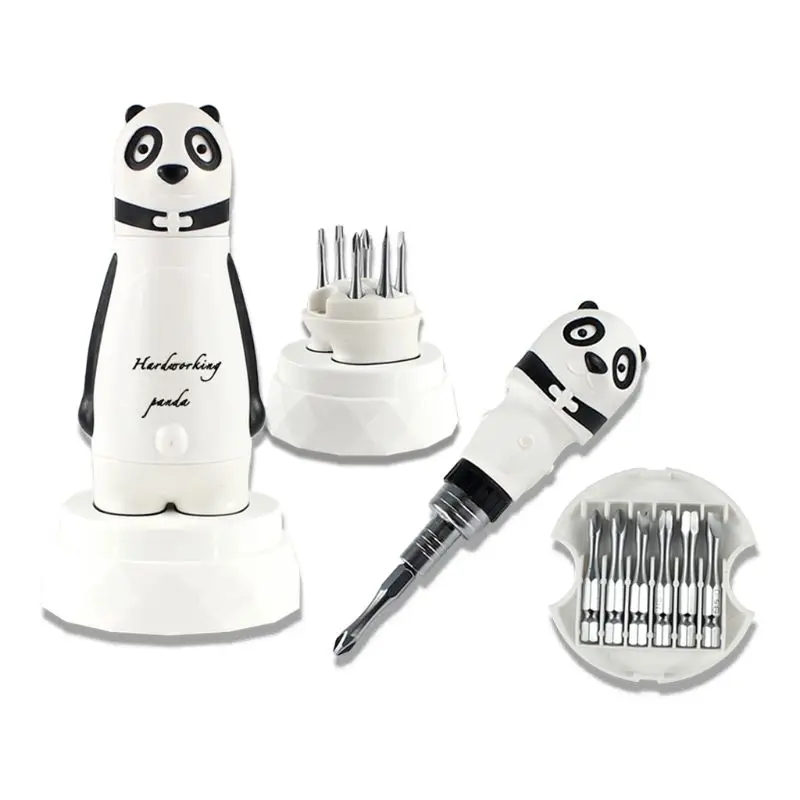 Cute Panda Ratcheting Multi-bit Magnetic Screwdriver Quick Load Multifunction Mini Household Repair Tools 
Cute Panda Ratcheting Multi-bit Magnetic Screwdriver Quick Load Multifunction Mini Household Repair Tools